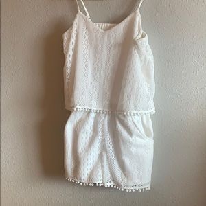 V-neck with shorts romper
